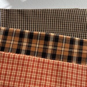 Homespun Fabric. Set of 3. Each 1 yard